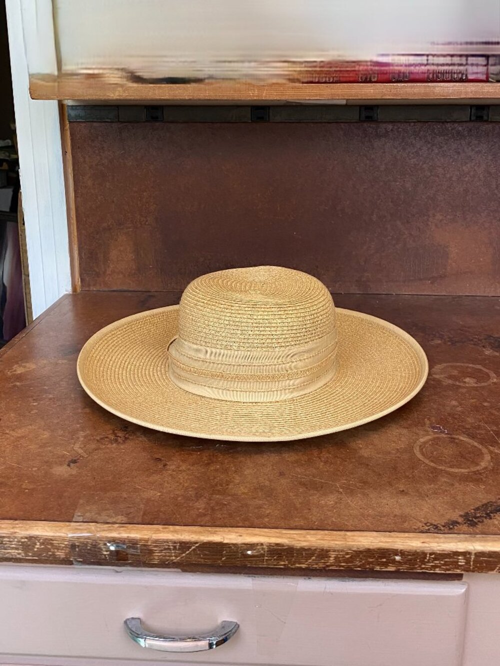 Sun N Sand Woven Straw Sun Hat Wide Brim UPF 50+